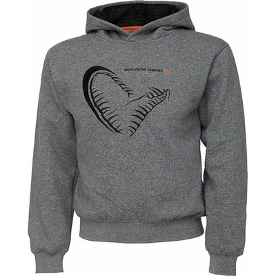 Savage Gear Mikina Junior Jaw Hoodie Grey Melange