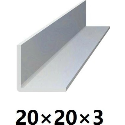 Ocelová tyč tvaru L 20x20x3 (L-profil), bez povrchové úpravy 3 m (J-L20x20x3-3)