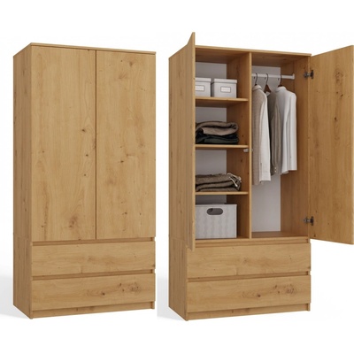 Malwa SS-90 2 DVEŘE 2 ZÁSUVKY DUB artisan – Hledejceny.cz