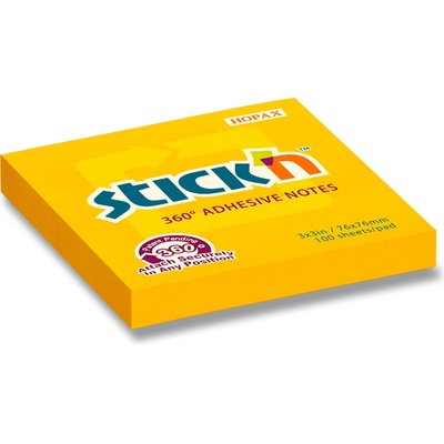 Hopax Stick'n Notes 360° oranžový 76 x 76 mm 100 listů – Zboží Dáma
