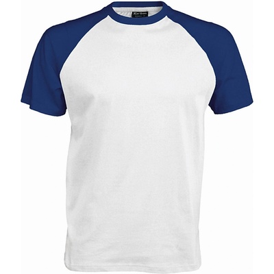 Kariban base ball k330 / Мъжка тениска - бяло/кралско синьо xxxl (20k33090713)