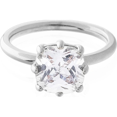 Franco Bene Promise ring se čtvercovým zirkonem stříbrný 2960