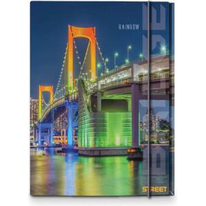 STREET Папка с ластик STREET Bridge A4 (24835-А-BRIDGE)