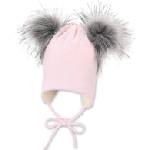 Sterntaler Детска зимна шапка с помпони Sterntaler - 47 cm, 9-12 м, розова (4702145-739) - baby
