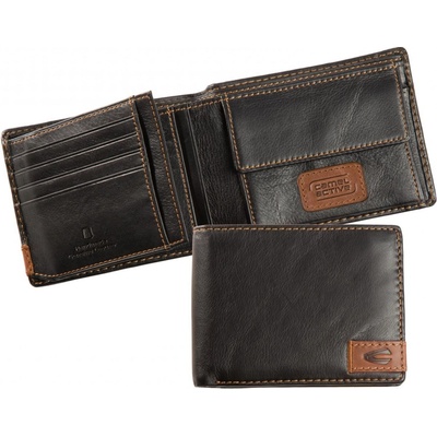 Kožená pánská peněženka 128-703-60 černá zip na bankovky Camel Active