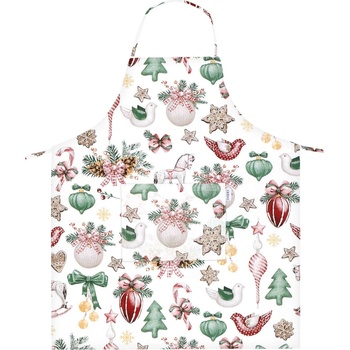 Darré Kuchyňská zástěra Vánoce u babičky bílá