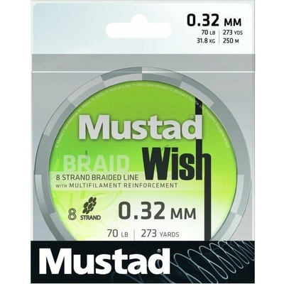 Mustad Šňůra Wish Braid 110m 0,18mm 38 lb Chartreuse