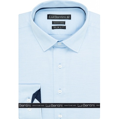 Lui Bentini pánská košile dlouhý rukáv slim fit LDS230 vzorovaná světle modrá