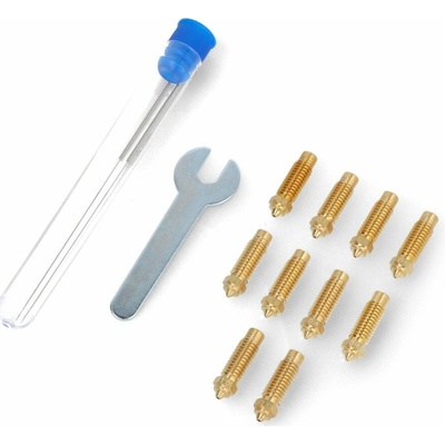Sada trysek 0,4 mm/0,6 mm/0,8 mm/1 mm pro 3D tiskárny Elegoo Neptune 4 Plus/4 Max - mosaz