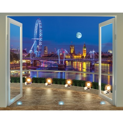 Walltastic 43596 Papírová fototapeta London Skyline rozměry 305 x 244 cm