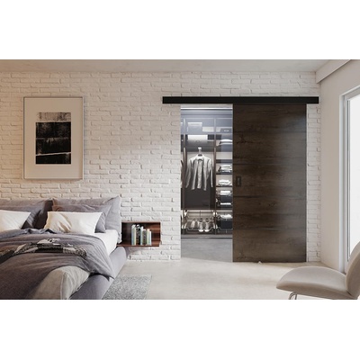 VILEN DOOR Posuvné dveře na stěnu WERDI PLUS Tmavý jasan 86 x 205 cm
