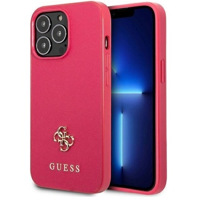 GUESS Кейс Guess GUHCP13LPS4MF за iPhone 13 Pro / 13 6.1", розов / розов, твърд, Saffiano 4G Small Metal Logo (3666339047986)