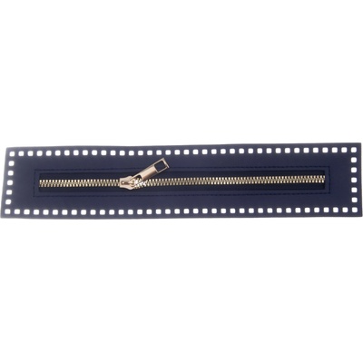 VLNIKA Zip na kabelky kovový 24 cm Varianta: tm. modrý