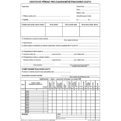 Optys 1154 Cestovní příkaz pro zahr.pr.c. A4