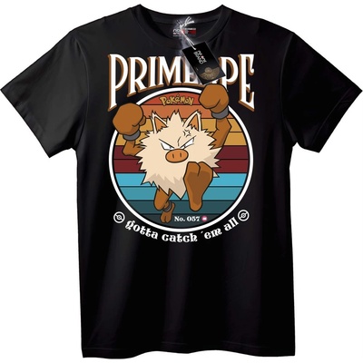 NOONEBRAND Primeape Pokémon Тениска - 2XL, Black