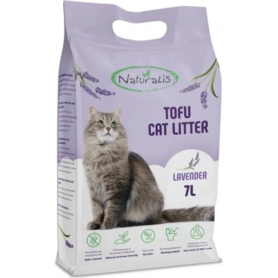 Naturalis Tofu Cat Litter 7l Lavander - 100% натурална котешка тоалетна с лавандула