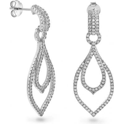 Again Jewelry Luxusní stříbrné náušnice s kubickými zirkony AJNS0053