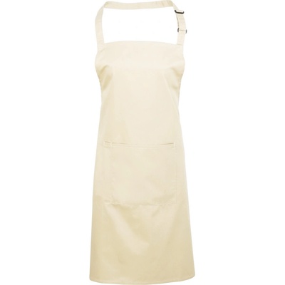 Premier Zástěra Colours PR 154 s laclem a kapsou na břiše COT39015410099-natural Naturální