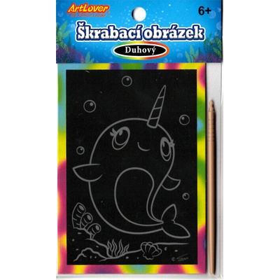 CREATOYS Škrabací obrázek duhový Narval