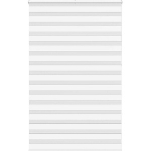vidaXL Зеброва щора бял 140x230 см ширина на плата 135, 9 см полиестер (4014815)