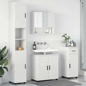 vidaXL Комплект мебели за баня 4 бр. Бяло 61 x 35 x 64 см (3392973)