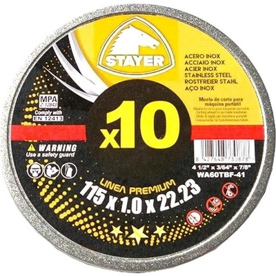 Stayer Kotouč řezný T41 125 x 1 x 22,23 mm 3775.1178 10 ks