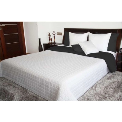 DomTextilu přehoz na postel Čierno biely obojstranný prešívaný 5676-102884 75 x 160 cm