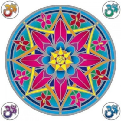 Mandala okenná nalepovacia - Kvet OHM