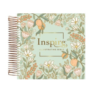 NLT Dayspring Inspire Illustrating Bible, Filament-Enabled Edition (Spiral Bound, Mint Floral Garden) | NLT (2023)