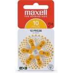 Maxell Батерия цинково въздушна gp za10 6 бр. бутонни за слухов апарат в блистер (ml-bz-za10)