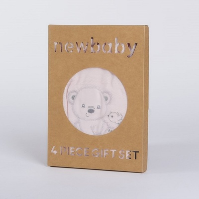 New Baby Kojenecká soupravička do porodnice Sweet Bear růžová – Zboží Dáma