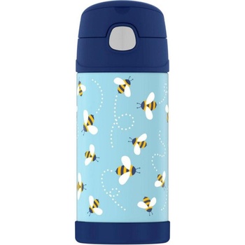Thermos FUNtainer термо бутилка със сламка, пчели, 355 мл (12001H)