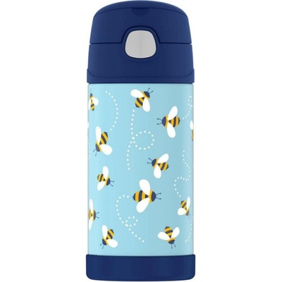 Thermos FUNtainer термо бутилка със сламка, пчели, 355 мл (12001H)