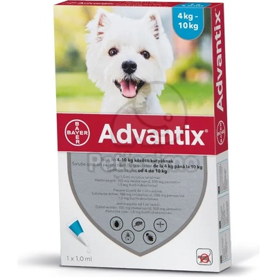 Advantix Spot On за кучета за ветеринарни цели за кучета между 4-10 кг