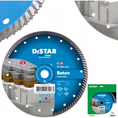 DIAMANTOVÝ KOTOUČ NA ŘEZÁNÍ BETONU TURBO BETON DISTAR 230mm