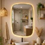 Baltica Design Baltica Design-LED Огледало с вградена подсветка STONE CALM 15W/230V 2700K 90x60 cm IP65 златно (DB0037)