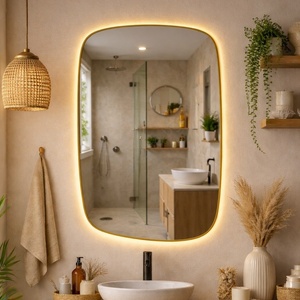 Baltica Design Baltica Design-LED Огледало с вградена подсветка STONE CALM 15W/230V 2700K 90x60 cm IP65 златно (DB0037)