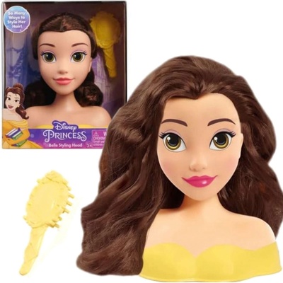 Just Play Hlava na česání a styling vlasů Princezna Disney Bella Kráska a Zvíře + kartáč