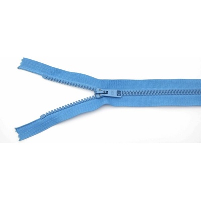 Deliteľný kostený zips - dĺžka (30 - 95 cm) - rôzne farby 55 cm Nebesky modrá bez ozdoby č.7
