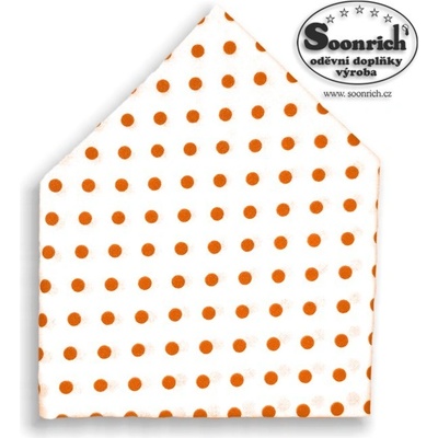 Soonrich bavlněný šátek oranžový puntík bsp046