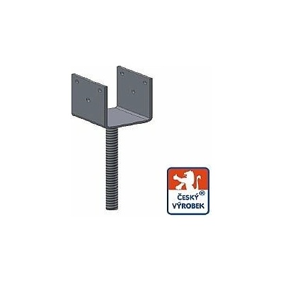 Kotevní technika patka sloupová U 140x140 široká 400 TESKT01616