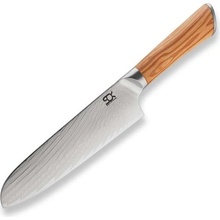Dellinger Santoku nůž SOK OLIVE SUNSHINE DAMASCUS 17,5 cm