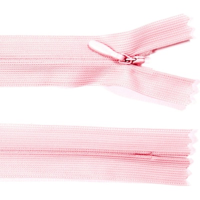 Spirálový zip no.3 skrytý nerozepínací 20cm - více barev color: 533 baby pink