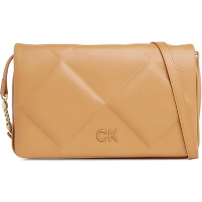 Calvin Klein Дамска чанта Calvin Klein Re-Lock Quilt Shoulder Bag K60K611021 Кафяв (Re-Lock Quilt Shoulder Bag K60K611021)