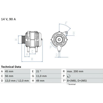 generátor BOSCH 0 986 046 090