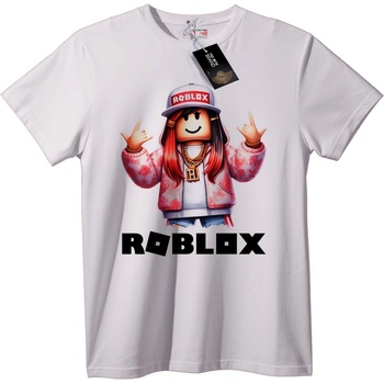 NOONEBRAND Тениска Roblox Хип Хоп - 2XL, White