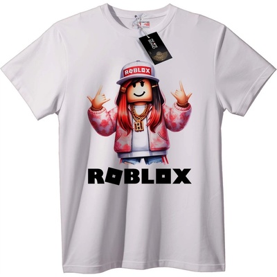 NOONEBRAND Тениска Roblox Хип Хоп - 2XL, White