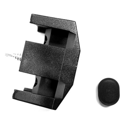 Plastová príchytka panela 3D | pre stĺpiky štvorcového profilu 60 × 60 mm | čierna