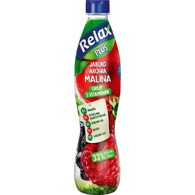 Relax Plus Sirup Jablko arónia malina 0,7 l