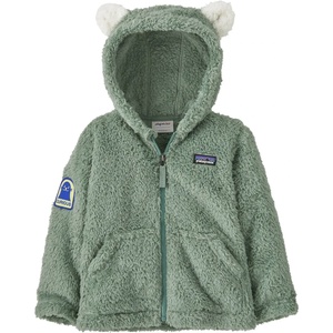 Patagonia Детско поларено яке Patagonia Kid's Furry Friends Hoody Fleece jacket - Curious Seal Patch: Cover Green - размер 2 Years (703-2285-1414)